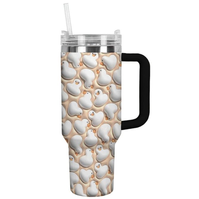 Duck Custom Stanley Quencher 40Oz Stainless Steel Tumbler With Handle - Image 2