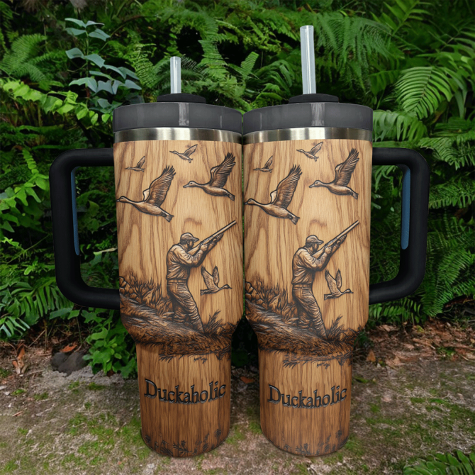 Duck Hunting Custom Stanley Quencher 40Oz Stainless Steel Tumbler With Handle - Image 2