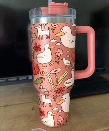 Duck Pattern Custom Stanley Quencher 40Oz Stainless Steel Tumbler