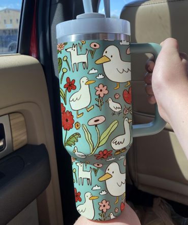 Duck Pattern Custom Stanley Quencher 40Oz Stainless Steel Tumbler