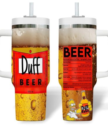 Duff Beer Drinks Custom Stanley Quencher 40Oz Stainless Steel Tumbler