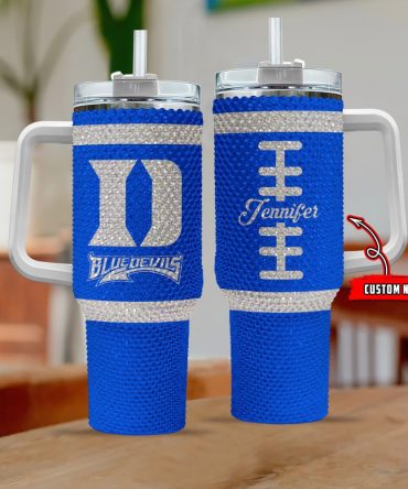 Duke Blue Devils Ncaa Custom Stanley Quencher 40Oz Stainless Steel Tumbler With Handle