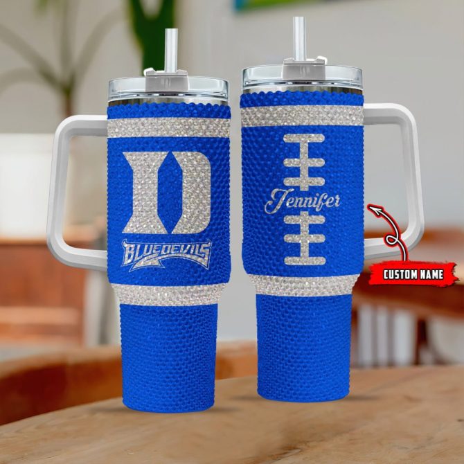 Duke Blue Devils Ncaa Custom Stanley Quencher 40Oz Stainless Steel Tumbler With Handle