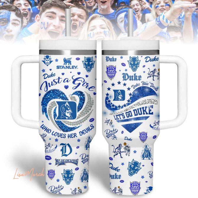 Duke Blue Devils Ncaa Sports Custom Stanley Quencher 40Oz Stainless Steel Tumbler With Handle
