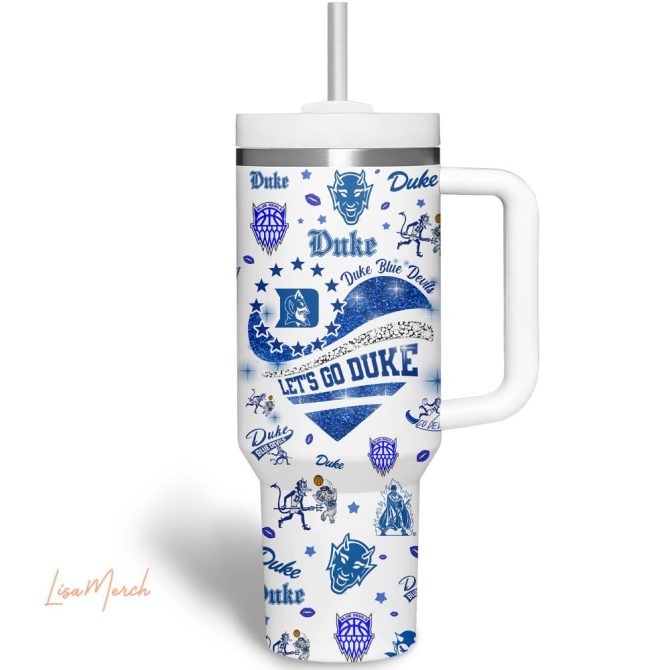 Duke Blue Devils Ncaa Sports Custom Stanley Quencher 40Oz Stainless Steel Tumbler With Handle - Image 8