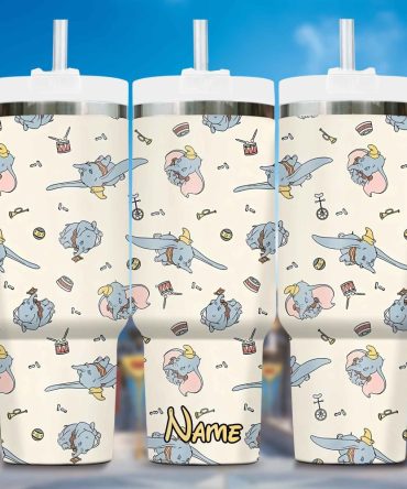 Dumbo Movies Custom Stanley Quencher 40Oz Stainless Steel Tumbler With Handle