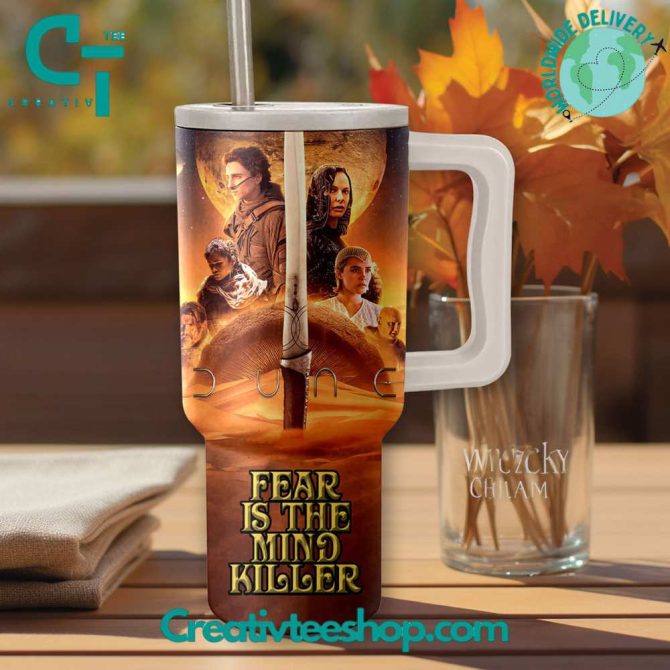 Dune Movies Custom Stanley Quencher 40Oz Stainless Steel Tumbler With Handle - Image 2