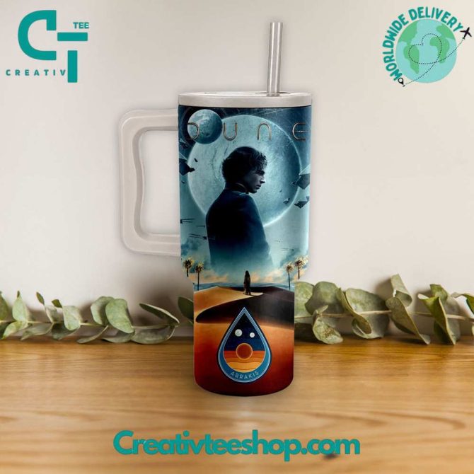 Dune Movies Custom Stanley Quencher 40Oz Stainless Steel Tumbler With Handle - Image 3