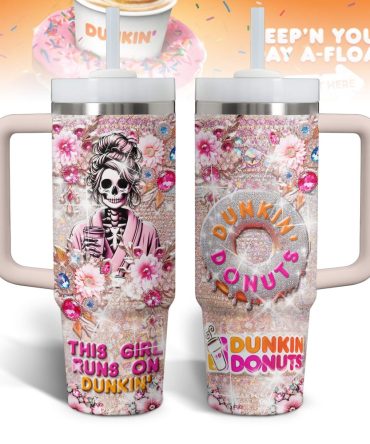 Dunkin Donuts Custom Stanley Quencher 40Oz Stainless Steel Tumbler With Handle