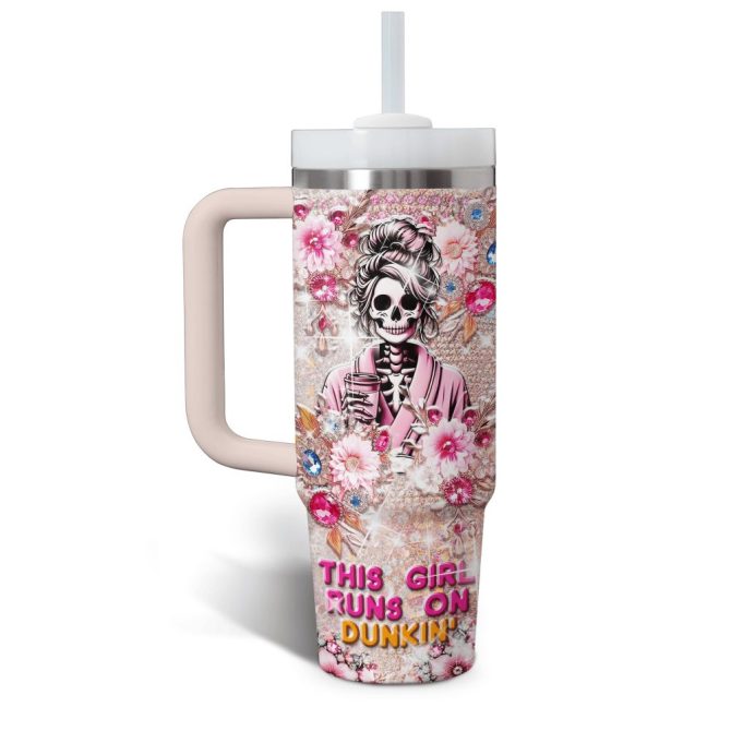 Dunkin Donuts Custom Stanley Quencher 40Oz Stainless Steel Tumbler With Handle - Image 3