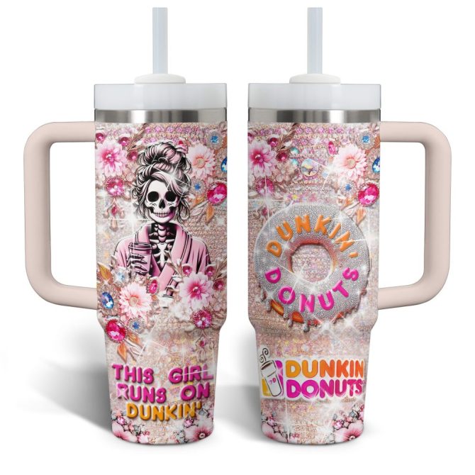 Dunkin Donuts Custom Stanley Quencher 40Oz Stainless Steel Tumbler With Handle - Image 4