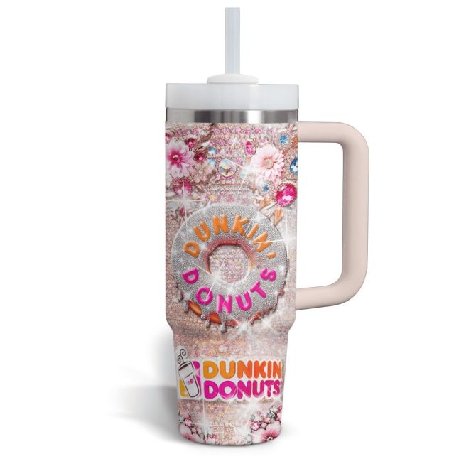 Dunkin Donuts Custom Stanley Quencher 40Oz Stainless Steel Tumbler With Handle - Image 2