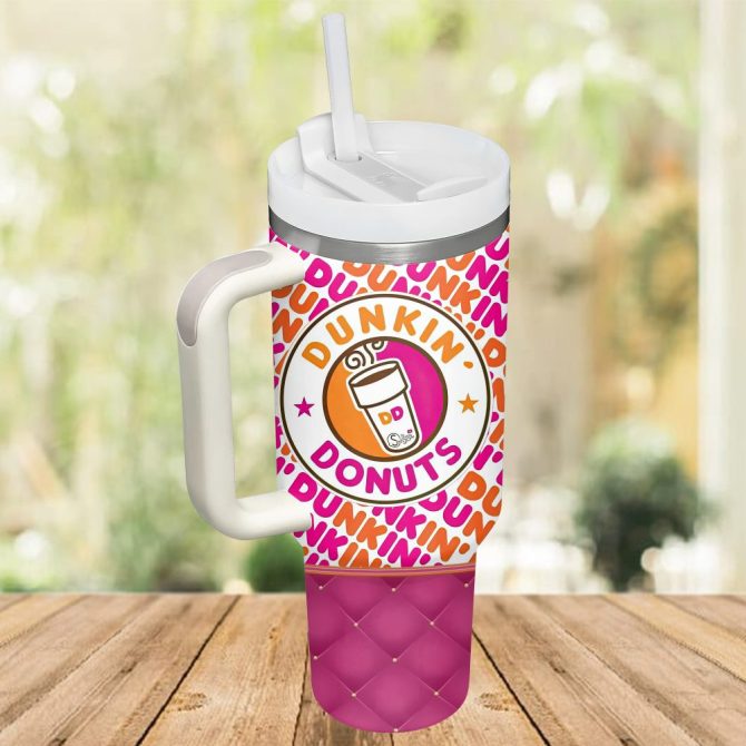 Dunkin #8217; Donuts #8217; Drinks Custom Stanley Quencher 40Oz Stainless Steel Tumbler - Image 3