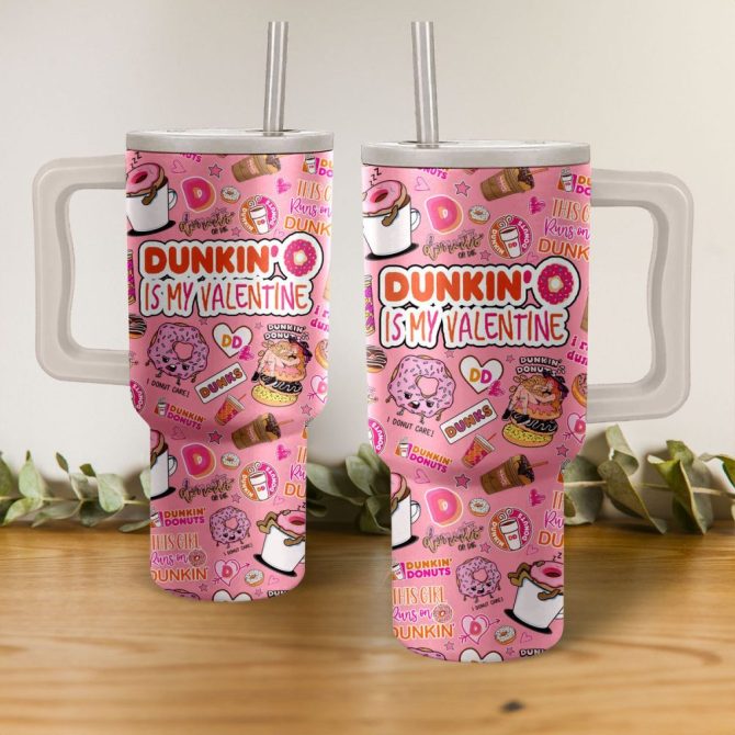 Dunkin #8217; Donuts Food Custom Stanley Quencher 40Oz Stainless Steel