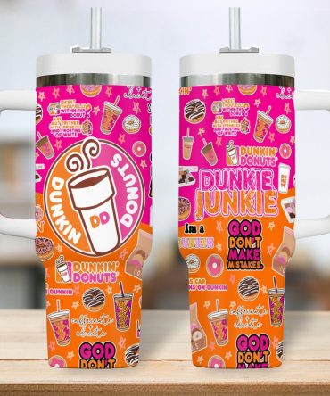 Dunkin #8217; Donuts Food Custom Stanley Quencher 40Oz Stainless Steel Tumbler