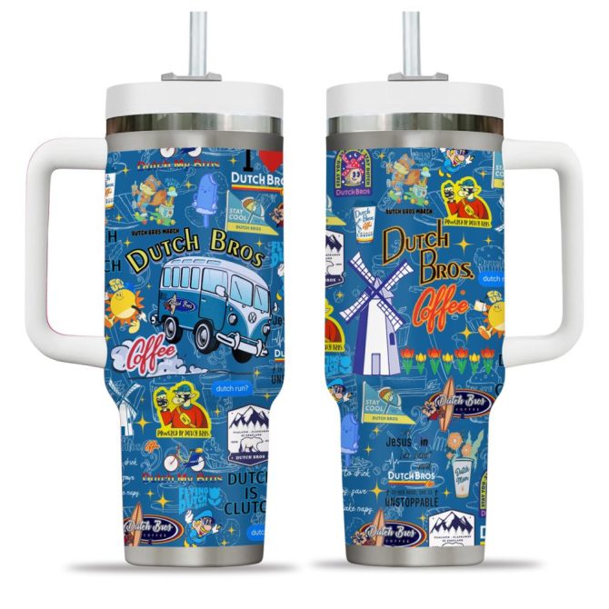 Dutch Bros Drinks Custom Stanley Quencher 40Oz Stainless Steel Tumbler - Image 2