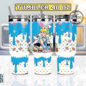 Easter Cinderella Disney Cartoon Custom Stanley Quencher 40Oz Stainless Steel Tumbler With Handle
