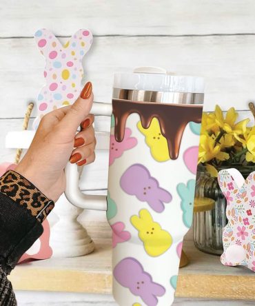 Easter Peeps Candy Custom Stanley Quencher 40Oz Stainless Steel Tumbler