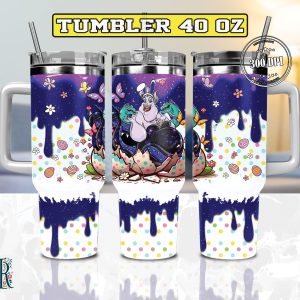 Easter Ursula The Little Mermaid Disney Cartoon Custom Stanley Quencher 40Oz Stainless Steel Tumbler With Handle