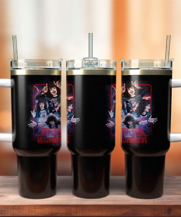 Eddie Munson Stranger Things Movies Custom Stanley Quencher 40Oz Stainless Steel Tumbler With Handle