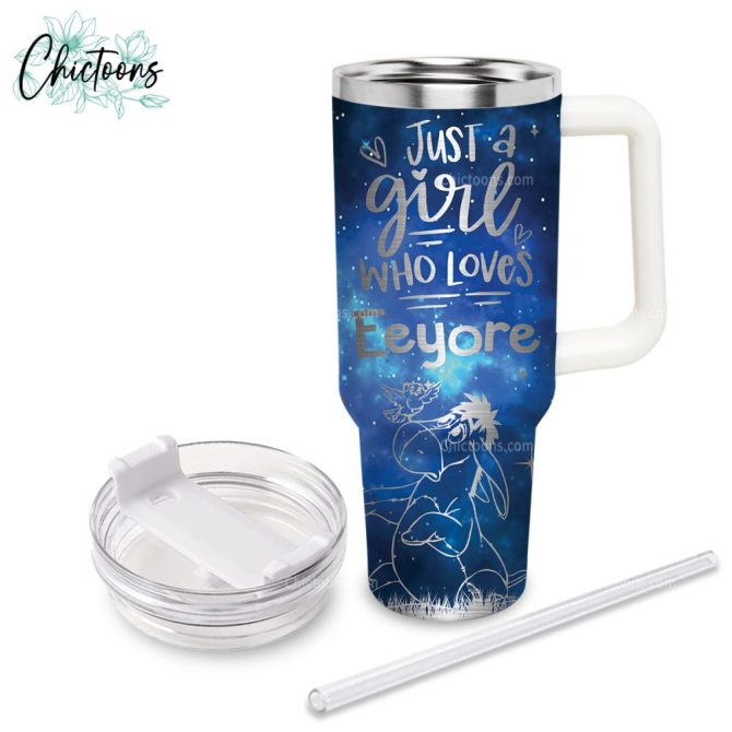 Eeyore Cartoon Custom Stanley Quencher 40Oz Stainless Steel Tumbler - Image 2