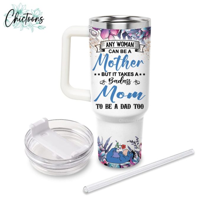 Eeyore Cartoon Custom Stanley Quencher 40Oz Stainless Steel Tumbler - Image 3