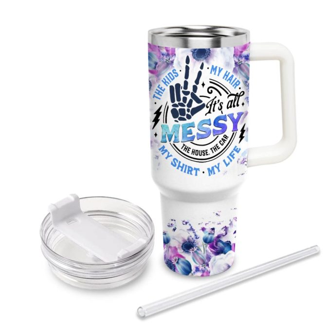Eeyore Cartoon Custom Stanley Quencher 40Oz Stainless Steel Tumbler - Image 3