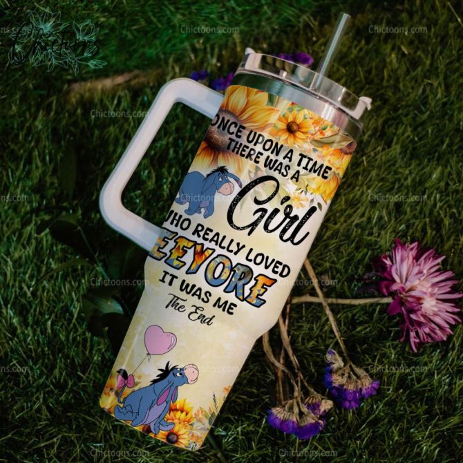 Eeyore Cartoon Custom Stanley Quencher 40Oz Stainless Steel Tumbler - Image 5