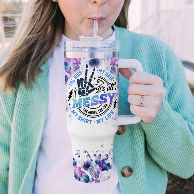 Eeyore Cartoon Custom Stanley Quencher 40Oz Stainless Steel Tumbler - Image 5