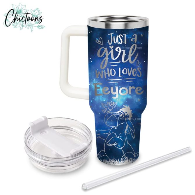 Eeyore Cartoon Custom Stanley Quencher 40Oz Stainless Steel Tumbler - Image 3