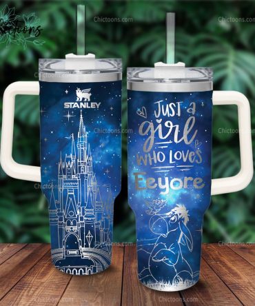 Eeyore Cartoon Custom Stanley Quencher 40Oz Stainless Steel Tumbler