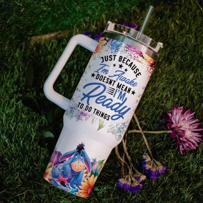 Eeyore Cartoon Custom Stanley Quencher 40Oz Stainless Steel Tumbler - Image 6