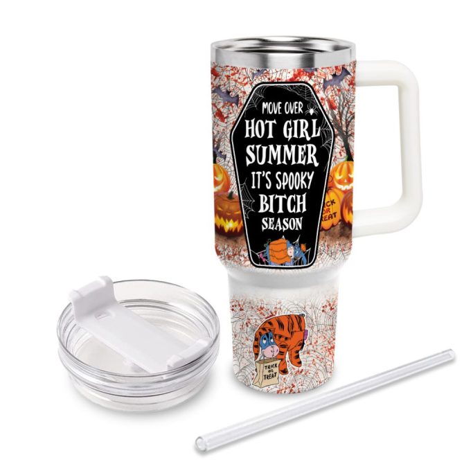Eeyore Winnie The Pooh Cartoon Custom Stanley Quencher 40Oz Stainless Steel Tumbler With Handle - Image 3
