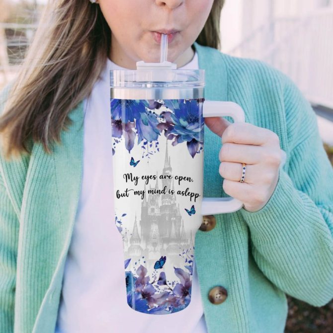 Eeyore Winnie The Pooh Cartoon Custom Stanley Quencher 40Oz Stainless Steel Tumbler With Handle - Image 5