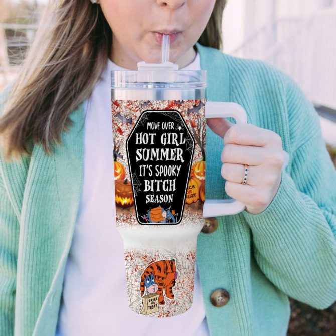 Eeyore Winnie The Pooh Cartoon Custom Stanley Quencher 40Oz Stainless Steel Tumbler With Handle - Image 5