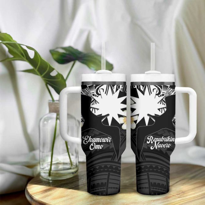 Ekamowir Omo Nauru Naoero Twelvepointed Star Polynesian Tattoo Custom Stanley Quencher 40Oz Stainless Steel Tumbler With Handle - Image 9