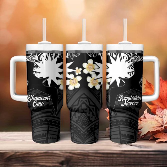 Ekamowir Omo Nauru Naoero Twelvepointed Star Polynesian Tattoo Custom Stanley Quencher 40Oz Stainless Steel Tumbler With Handle - Image 4