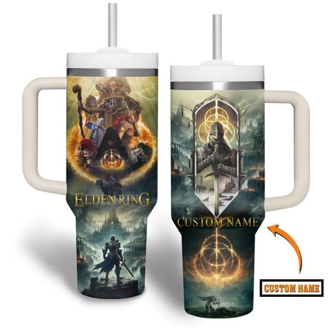 Elden Ring Games Custom Stanley Quencher 40Oz Stainless Steel Tumbler With Handle