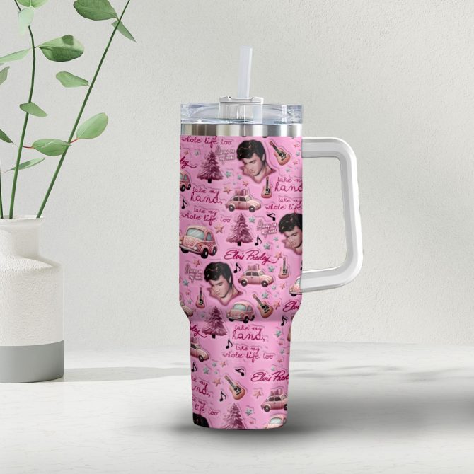 Elvis Presley Music Custom Stanley Quencher 40Oz Stainless Steel Tumbler - Image 2
