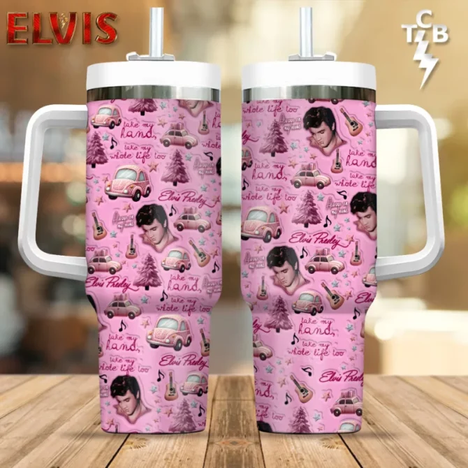 Elvis Presley Music Custom Stanley Quencher 40Oz Stainless Steel Tumbler - Image 7