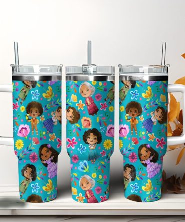 Encanto Family Chibi Disney Cartoon Custom Stanley Quencher 40Oz Stainless Steel Tumbler With Handle