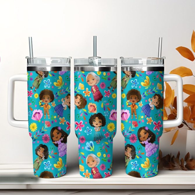 Encanto Family Chibi Disney Cartoon Custom Stanley Quencher 40Oz Stainless Steel Tumbler With Handle