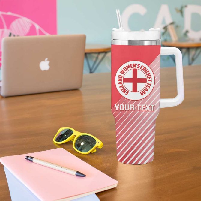 England Cricket Go Champions Sporty Style Custom Stanley Quencher 40Oz Stainless Steel Tumbler With Handle - Image 5