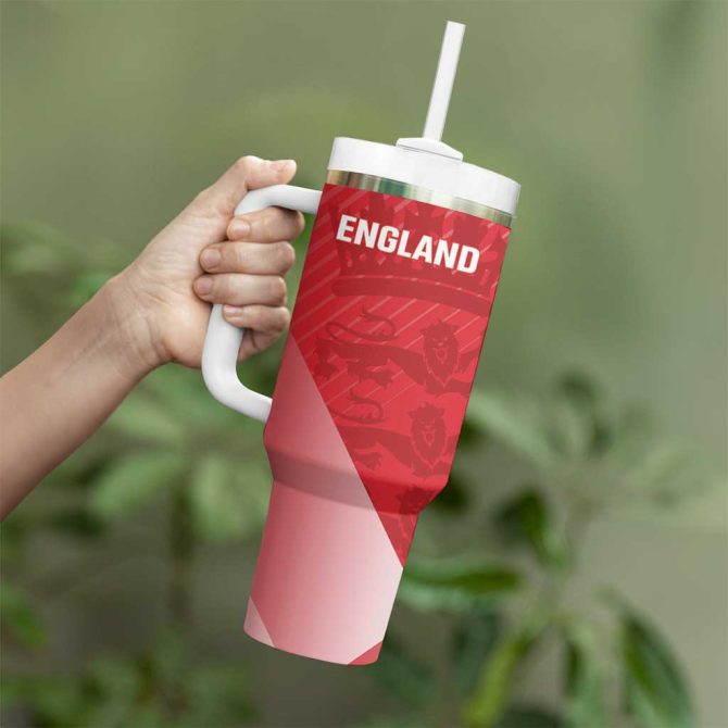 England Cricket Go Champions Sporty Style Custom Stanley Quencher 40Oz Stainless Steel Tumbler With Handle - Image 4