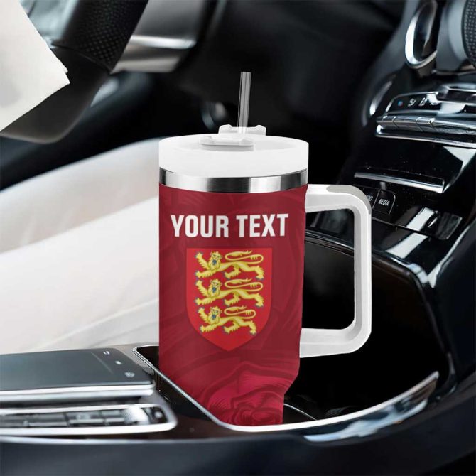 England Rugby 2025 Go Champions Red Rose Custom Stanley Quencher 40Oz Stainless Steel Tumbler With Handle - Image 8