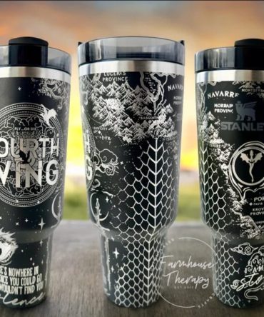 Engraved Fourth Wing Custom Stanley Quencher 40Oz Stainless Steel Tumbler With Handle