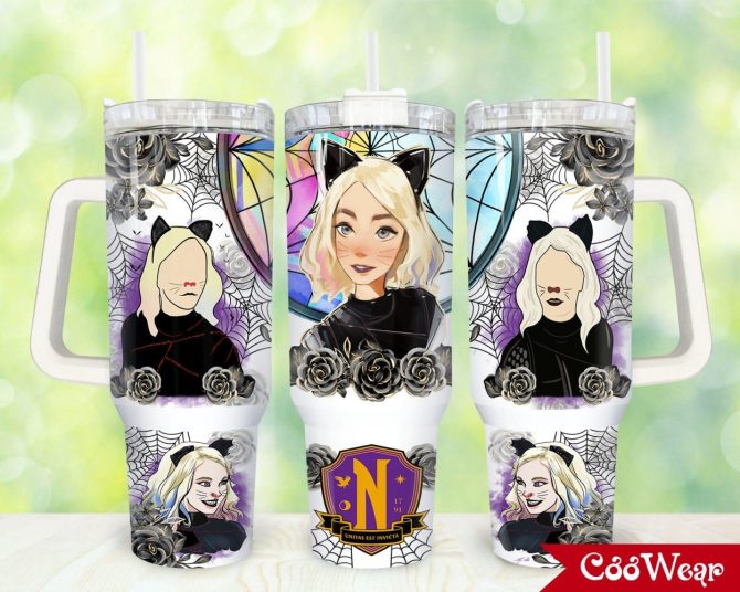 Enid Sinclair Wednesday Tv Series Custom Stanley Quencher 40Oz Stainless Steel Tumbler With Handle