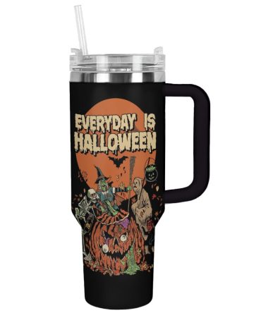 Everyday Is Halloween Custom Stanley Quencher 40Oz Stainless Steel Tumbler With Handle