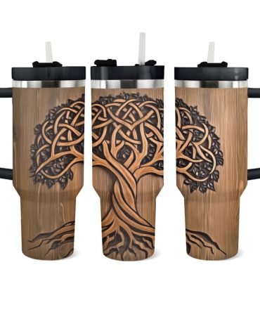 Exquisite Tree Of Life Custom Stanley Quencher 40Oz Stainless Steel Tumbler With Handle