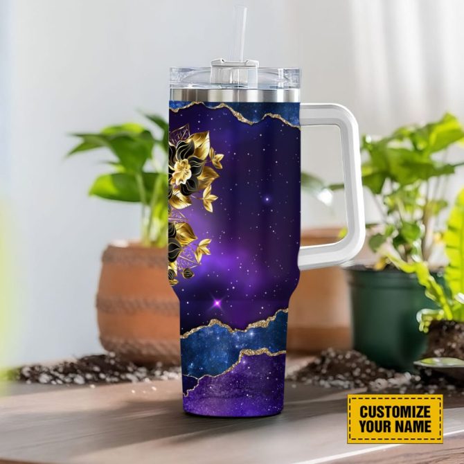 Faith Cross Butterfly Custom Stanley Quencher 40Oz Stainless Steel Tumbler With Handle - Image 3